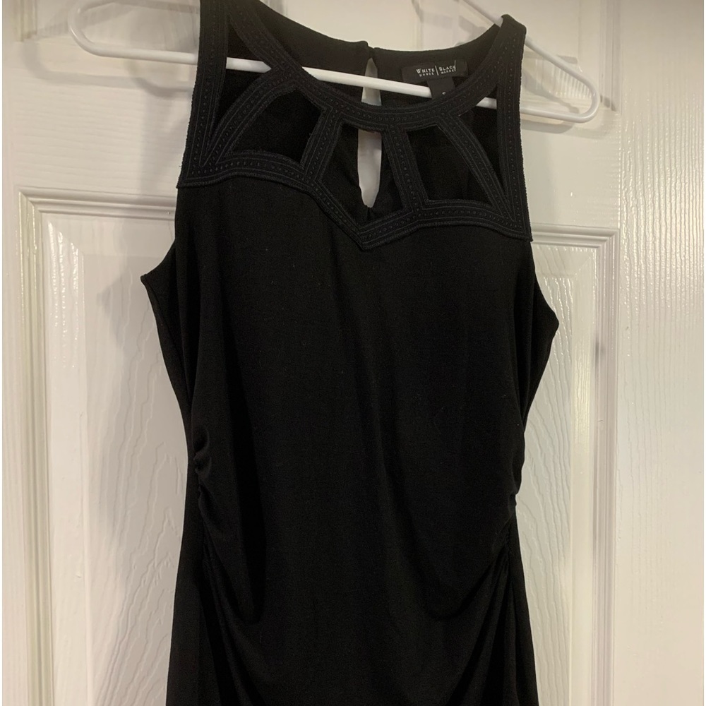 White House Black Market Black Sleeveless Cut Out Top Size:S